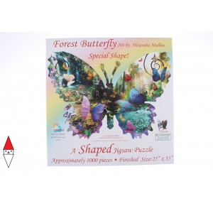 , , , PUZZLE SAGOMATO SUNSOUT FARFALLE FOREST BUTTERFLY 1000 PZ