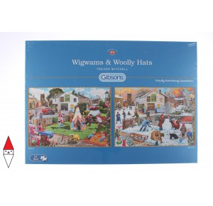 , , , PUZZLE TEMATICO GIBSONS STAGIONI WIGWAMS AND WOOLLY HATS 2X500 PZ