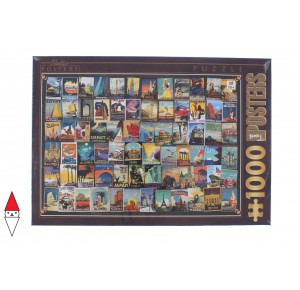 , , , PUZZLE GRAFICA DTOYS STAMPE VINTAGE COLLAGE HOLIDAY PLACES 1000 PZ