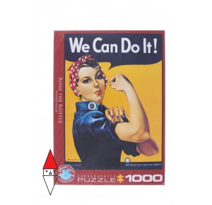 , , , PUZZLE GRAFICA EUROGRAPHICS STAMPE VINTAGE ROSIE THE RIVETER 1000 PZ