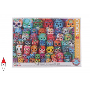 , , , PUZZLE OGGETTI EUROGRAPHICS TRADITIONAL MEXICAN SKULLS 1000 PZ