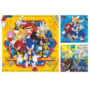 , , , PUZZLE RAVENSBURGER PUZZLE 3X49 PZ SONIC