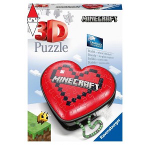 , , , PUZZLE 3D RAVENSBURGER PUZZLE 3D HEART - MINECRAFT