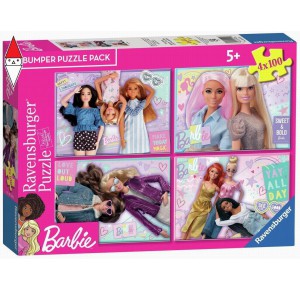 , , , PUZZLE RAVENSBURGER PUZZLE 4X100 BARBIE 5119