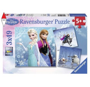 , , , PUZZLE RAVENSBURGER PUZZLE 3X49 PZ FROZEN B