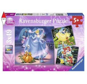 , , , PUZZLE RAVENSBURGER PUZZLE 3X49 PZ PRINCIPESSE DISNEY A