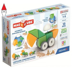 , , , COSTRUZIONE GEOMAG GEOMAG MAGICUBE 4 SHAPES RECYCLED WHEELS 13 PCS