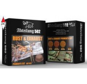 , , , PIGMENTI MODELLISMO ABTEILUNG 502 RUST AND EXHAUST PIGMENTS SET