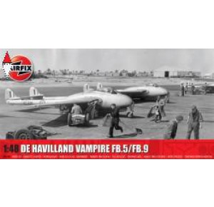 , , , AIRFIX 1/48 DE HAVILLAND VAMPIRE FB.5/FB.9