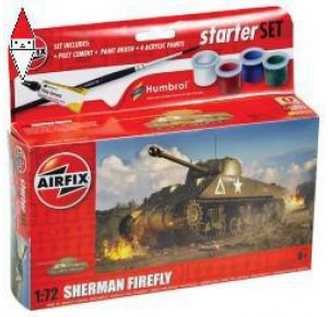 , , , AIRFIX 1/72 SMALL BEGINNERS SET - SHERMAN FIREFLY