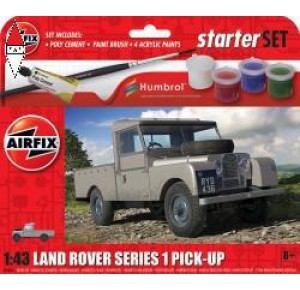 , , , AIRFIX 1/43 STARTER SET - LAND ROVER SERIES 1 PICK-UP