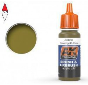 , , , ACRILICO MODELLISMO AK INTERACTIVE (ACRYLIC) DUNKELGELB BASE