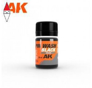 , , , SMALTO MODELLISMO AK INTERACTIVE BLACK PIN WASH