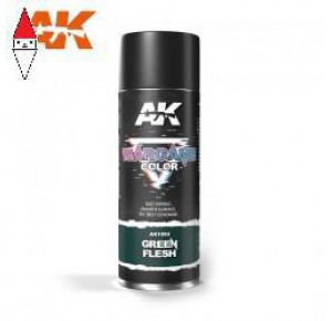 , , , SPRAY PLASTICA MODELLISMO AK INTERACTIVE GREEN FLESH SPRAY 400ML