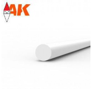 , , , AK INTERACTIVE ROD 1.50 DIAMETER X 350MM - STYRENE STRIP