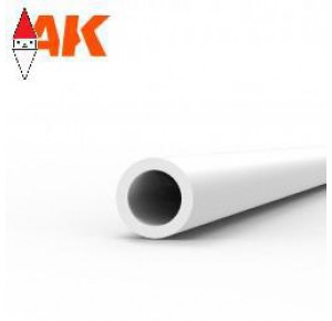 , , , AK INTERACTIVE HOLLOW TUBE 2.00DX350MM (W.T. 0.7MM) - STYRENE STRIP