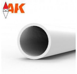 , , , AK INTERACTIVE HOLLOW TUBE 4.00DX350MM (W.T. 0.7MM) - STYRENE STRIP