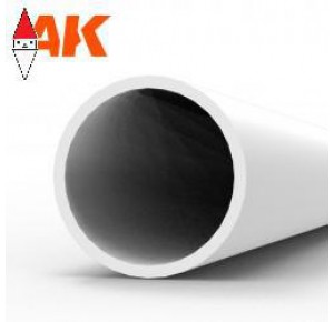 , , , AK INTERACTIVE HOLLOW TUBE 5.00DX350MM (W.T. 0.7MM) - STYRENE STRIP