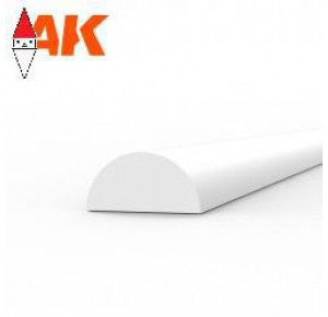 , , , AK INTERACTIVE HALF CANE 3.00 X 350MM - STYRENE STRIP