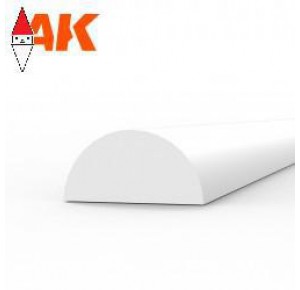 , , , AK INTERACTIVE HALF CANE 4.00 X 350MM - STYRENE STRIP