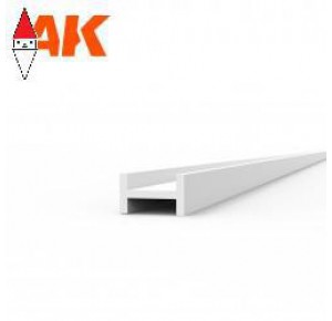 , , , AK INTERACTIVE BEAMS I SHAPE 2.5 X 1.5 X 350MM X 4 UNITS - STYRENE