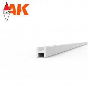 , , , AK INTERACTIVE BEAMS H SHAPE 1.5 X 1.5 X 350 MM X 4 UNITS - STYRENE