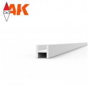 , , , AK INTERACTIVE BEAMS H SHAPE 2.0 X 2.0 X 350 MM X 4 UNITS - STYRENE