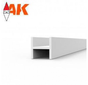 , , , AK INTERACTIVE BEAMS H SHAPE 3.0 X 3.0 X 350 MM X 3 UNITS - STYRENE