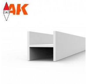 , , , AK INTERACTIVE BEAMS H SHAPE 4.0 X 4.0 X 350 MM X 3 UNITS - STYRENE