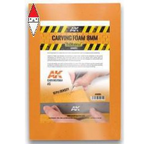 , , , AK INTERACTIVE CARVING FOAM 8 MM A5 SIZE (228X152 MM)