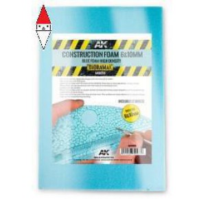 , , , AK INTERACTIVE CONSTRUCTION FOAM 6AND10MM - BLUE FOAM 195X295 MM (2 SHEETS)