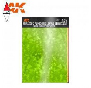 , , , AK INTERACTIVE PUNCHING LEAVES SHEETS SET (4 UNITS OF A4-SIZE SHEETS)