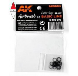 , , , AK INTERACTIVE RUBBER RINGS - 20 UNITS (AIRBRUSH BASIC LINE 0.3)