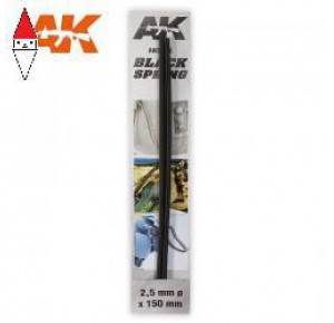 , , , AK INTERACTIVE BLACK SPRING 2.5MM