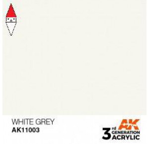 , , , ACRILICO MODELLISMO AK INTERACTIVE WHITE GREY 17ML