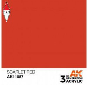 , , , ACRILICO MODELLISMO AK INTERACTIVE SCARLET RED 17ML