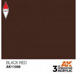 , , , ACRILICO MODELLISMO AK INTERACTIVE BLACK RED 17ML