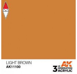 , , , ACRILICO MODELLISMO AK INTERACTIVE LIGHT BROWN 17ML