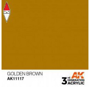 , , , ACRILICO MODELLISMO AK INTERACTIVE GOLDEN BROWN 17ML