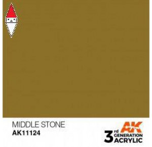 , , , ACRILICO MODELLISMO AK INTERACTIVE MIDDLE STONE 17ML