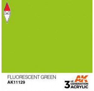 , , , ACRILICO MODELLISMO AK INTERACTIVE FLUORESCENT GREEN 17ML