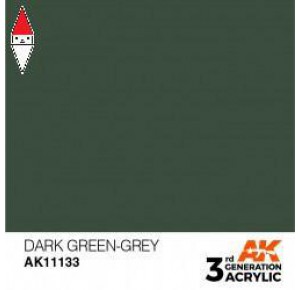 , , , ACRILICO MODELLISMO AK INTERACTIVE DARK GREEN-GREY 17ML