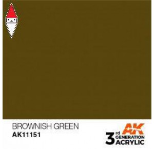 , , , ACRILICO MODELLISMO AK INTERACTIVE BROWNISH GREEN 17ML