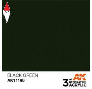 , , , ACRILICO MODELLISMO AK INTERACTIVE BLACK GREEN 17ML
