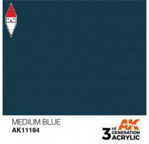 , , , ACRILICO MODELLISMO AK INTERACTIVE MEDIUM BLUE 17ML