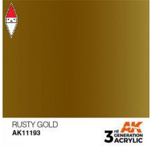 , , , ACRILICO MODELLISMO AK INTERACTIVE RUSTY GOLD 17ML