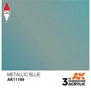 , , , ACRILICO MODELLISMO AK INTERACTIVE METALLIC BLUE 17ML