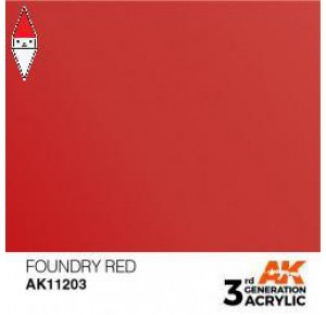 , , , ACRILICO MODELLISMO AK INTERACTIVE FOUNDRY RED 17ML