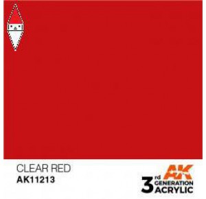 , , , ACRILICO MODELLISMO AK INTERACTIVE CLEAR RED 17ML