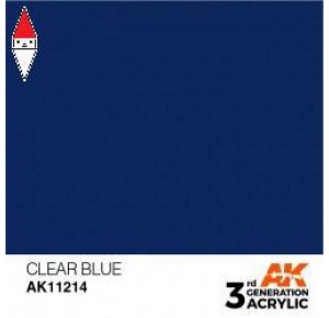 , , , ACRILICO MODELLISMO AK INTERACTIVE CLEAR BLUE 17ML